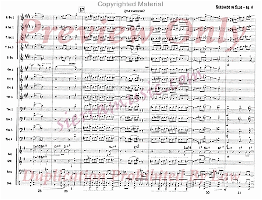 Serenade In Blue Jazz Ensemble scores gallery preview page 5