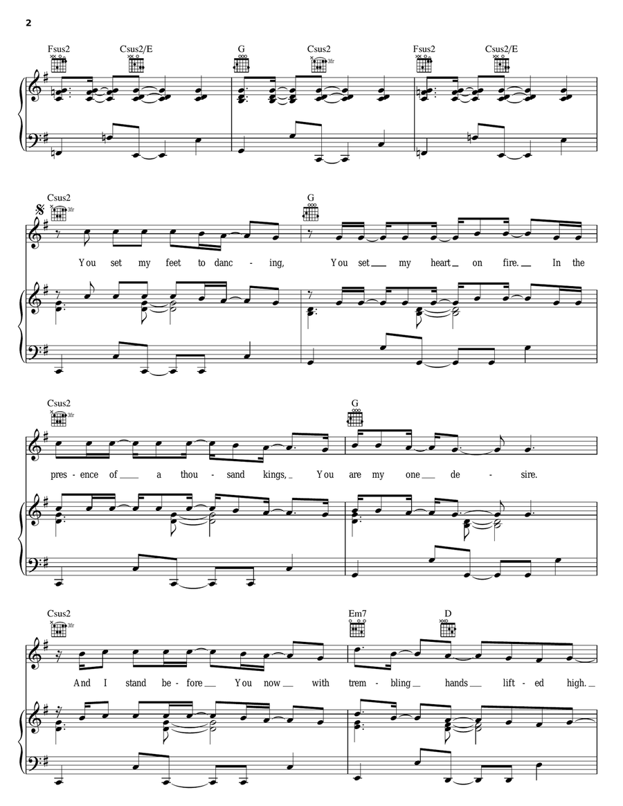 Be Glorified Piano, Vocal, Guitar scores gallery preview page 2