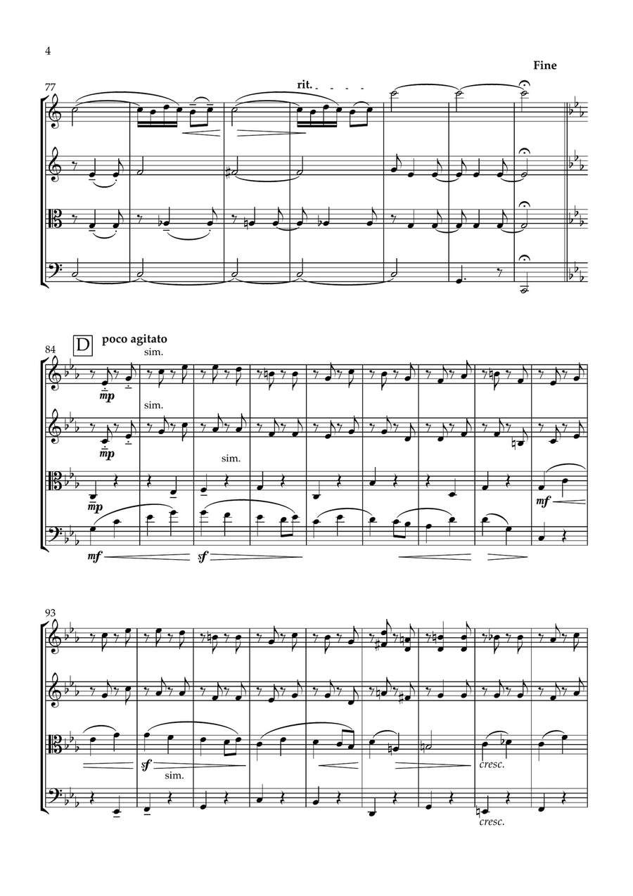 Cavatina String Quartet scores gallery preview page 4