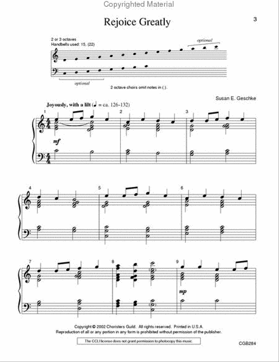 Rejoice Greatly (2-3 octaves) 3-Octaves scores gallery preview page 2