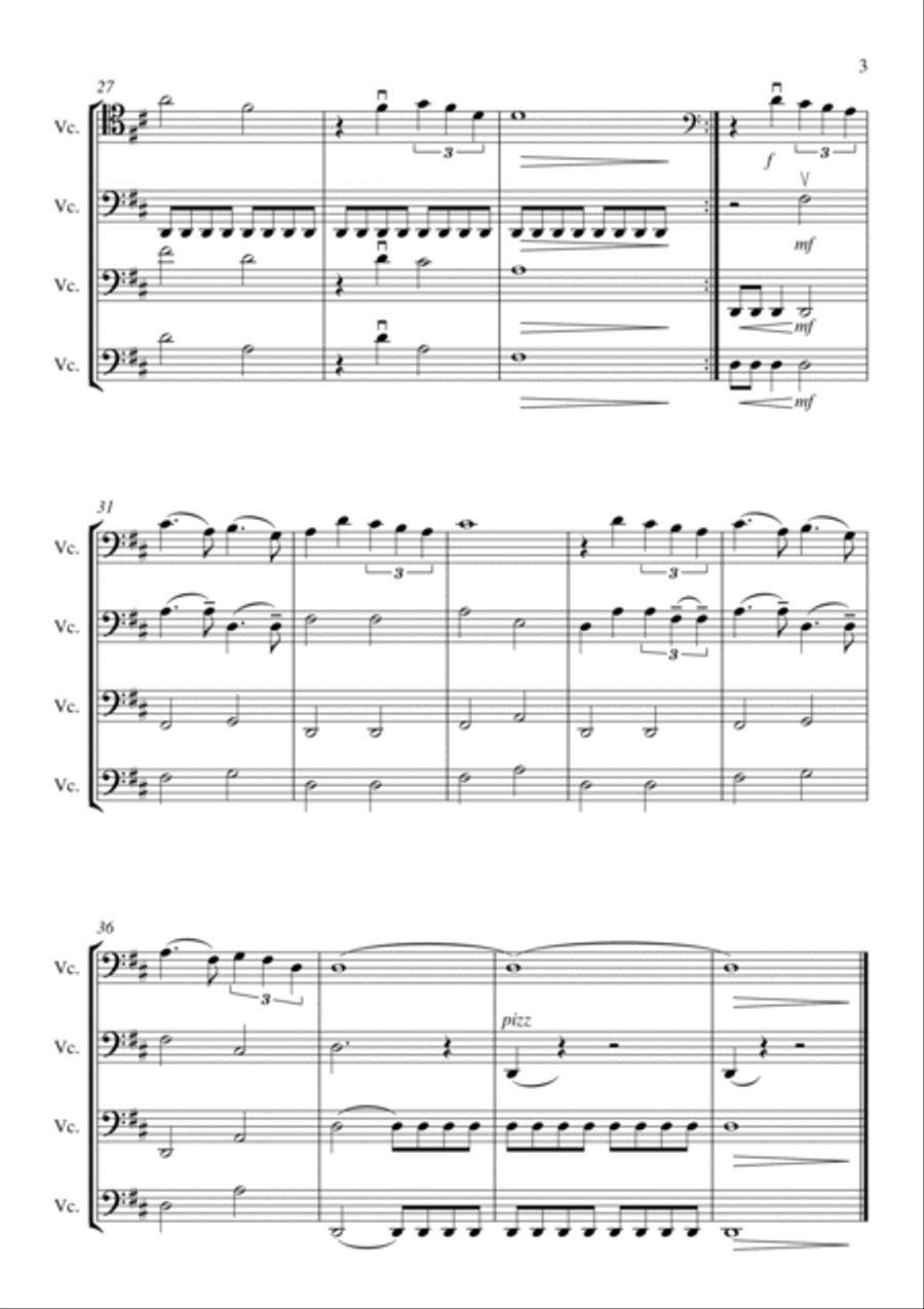 Chariots Of Fire from the Feature Film CHARIOTS OF FIRE String Quartet scores gallery preview page 4