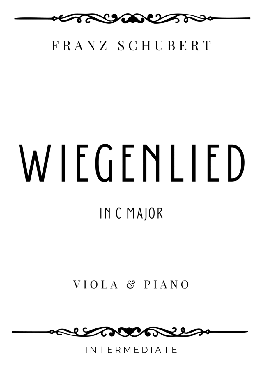 Schubert - Wiegenlied (Cradle Song) in C Major - Intermediate Chamber Music scores gallery preview page 1