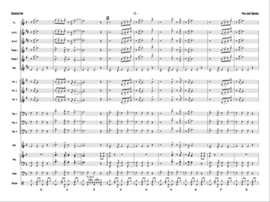 Fun and Games Jazz Ensemble scores gallery preview page 3