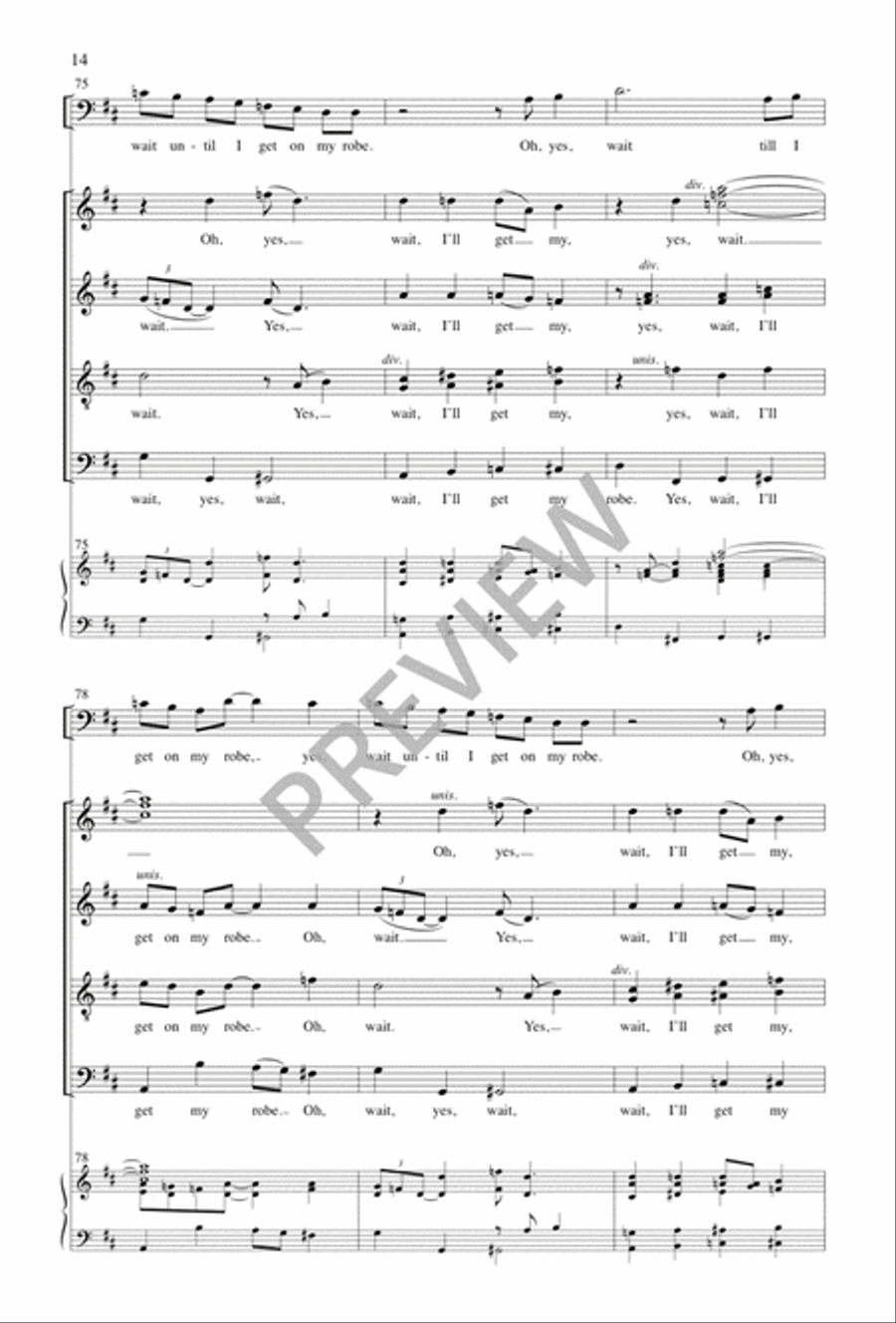 Wait till I Get on My Robe Divisi scores gallery preview page 15