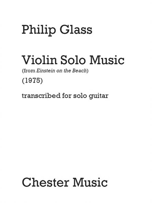 Book cover for Violin Solo Music from "Einstein on the Beach"