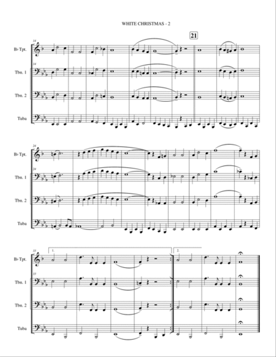 White Christmas Brass Ensemble scores gallery preview page 3