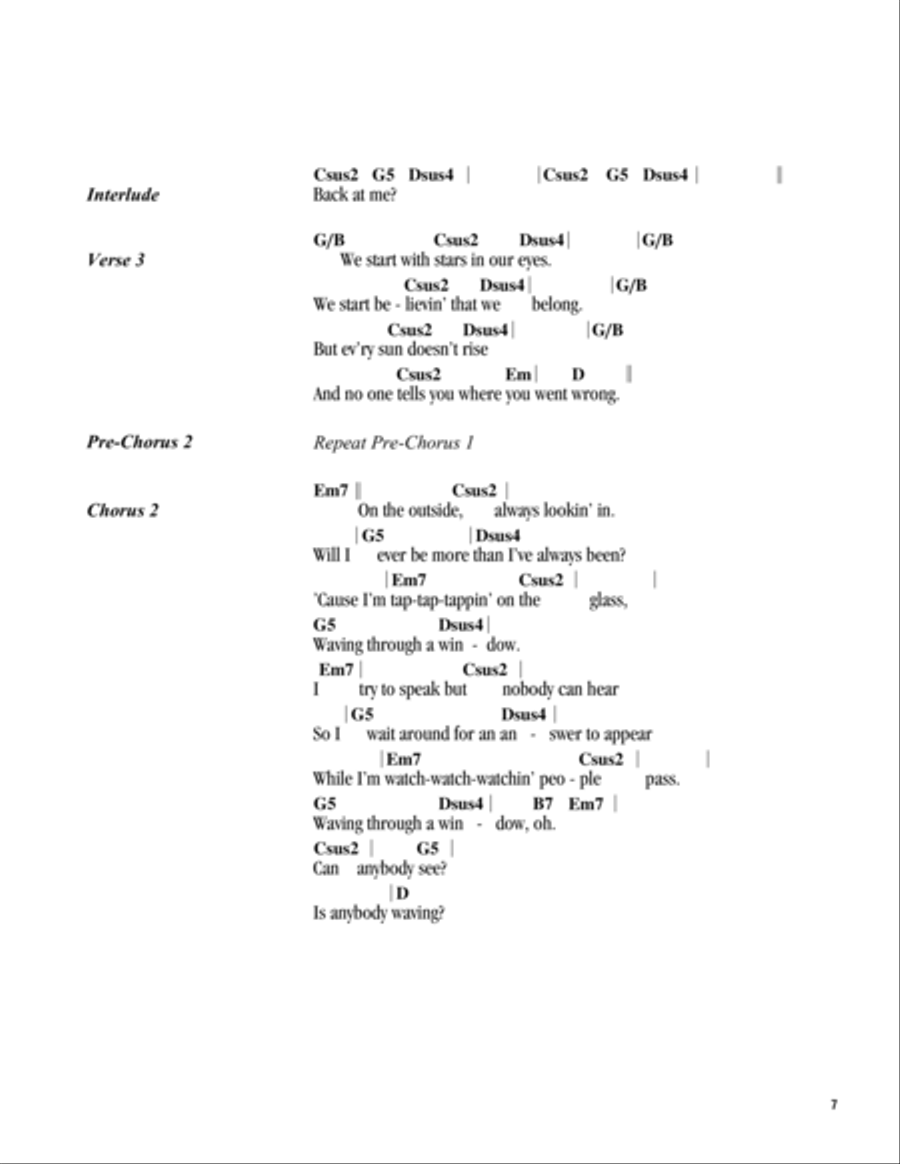 Waving Through A Window (from Dear Evan Hansen) Guitar scores gallery preview page 3
