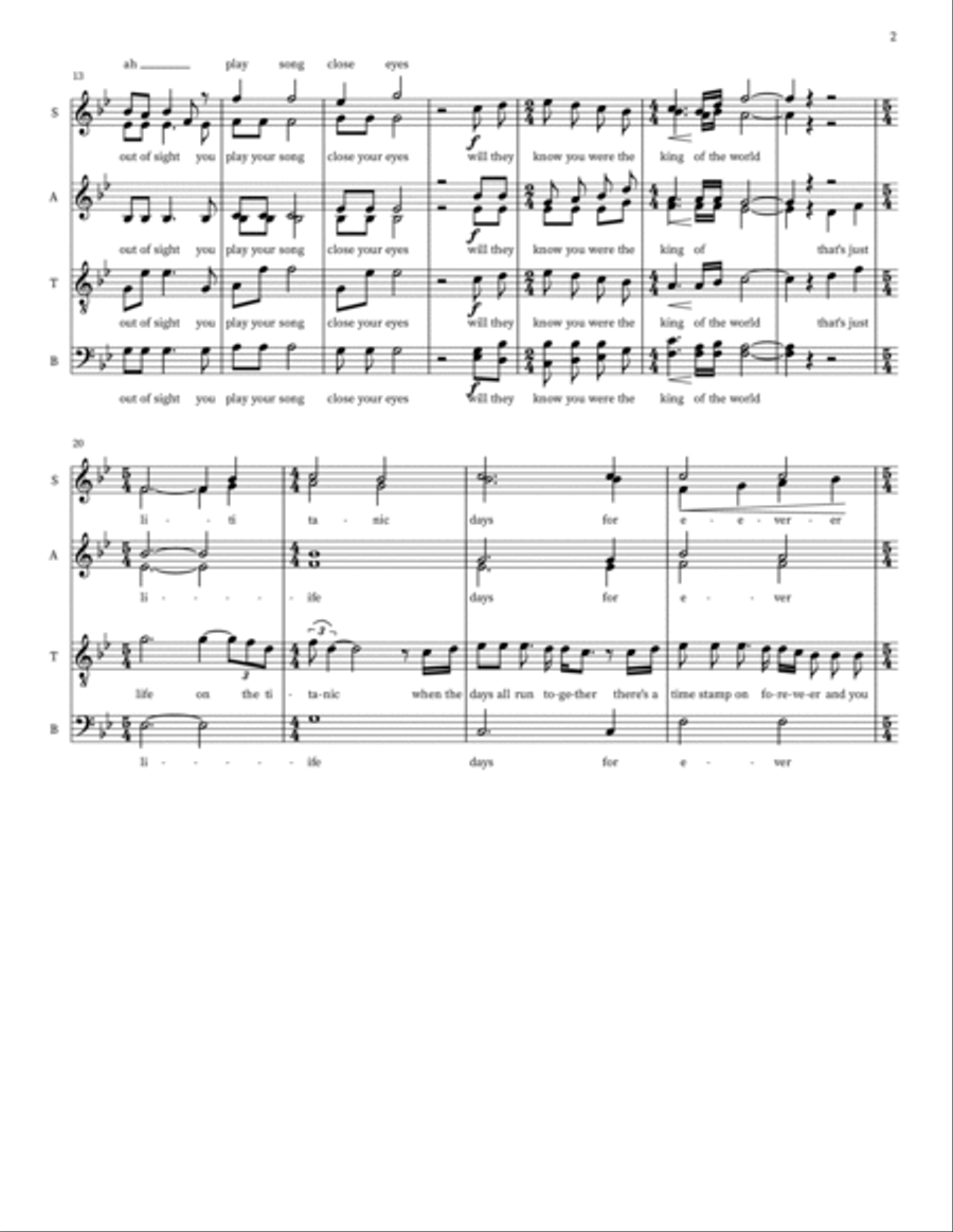King Of The World Pt. 3 Divisi scores gallery preview page 2
