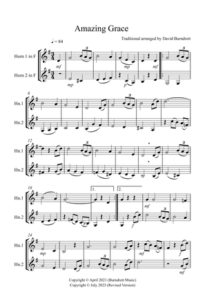 Amazing Grace for French Horn Duet