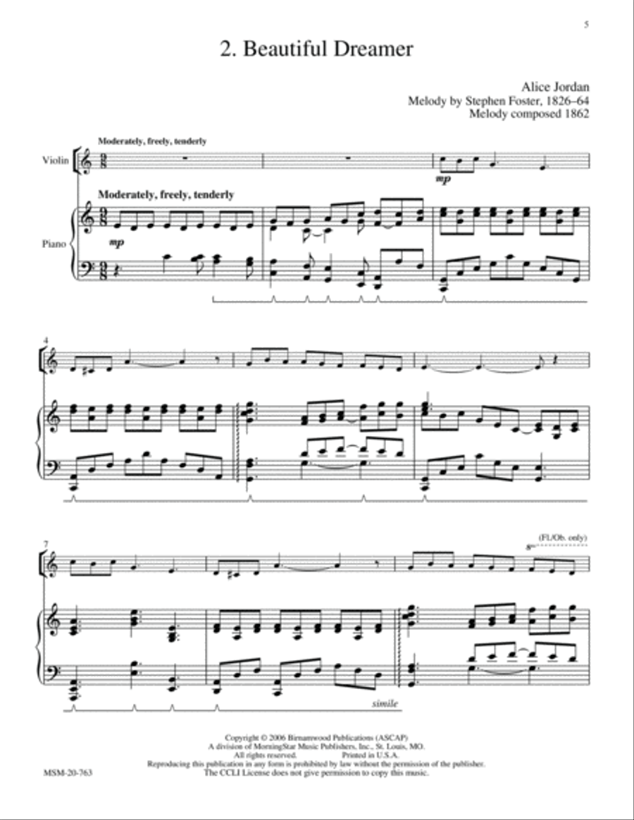American Suite II (Stephen Foster Melodies) Violin Solo scores gallery preview page 5