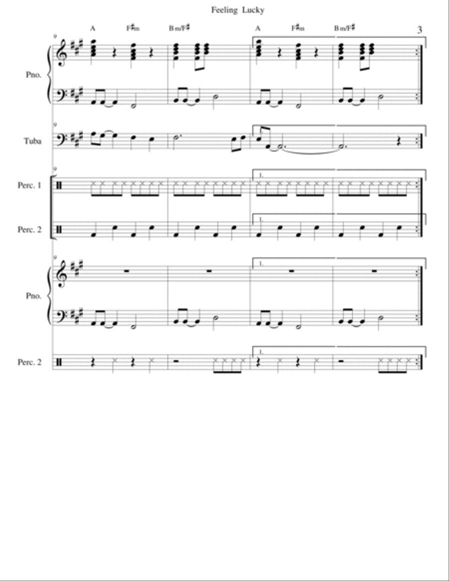 Feeling Lucky Tuba scores gallery preview page 3