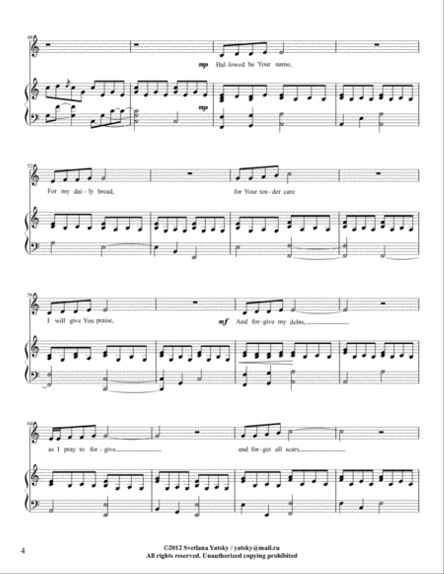 Hallowed Be Your Name (in C) Voice scores gallery preview page 4