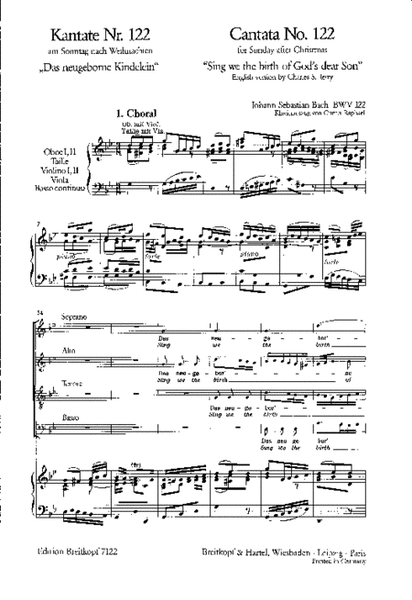 Cantata BWV 122 "Sing we the birth of God's dear Son"