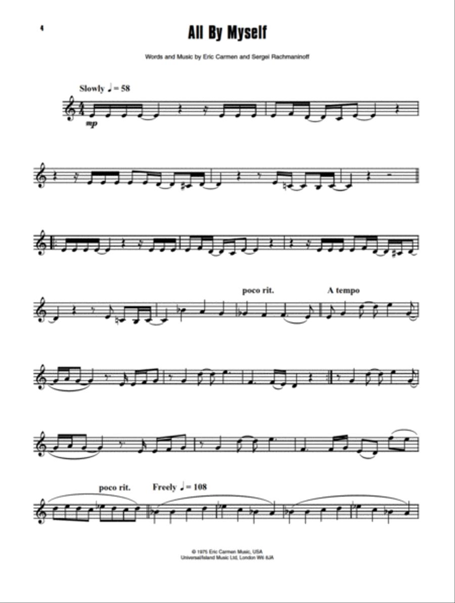 Big Pop Instrumental Solos for Trumpet Cornet scores gallery preview page 2