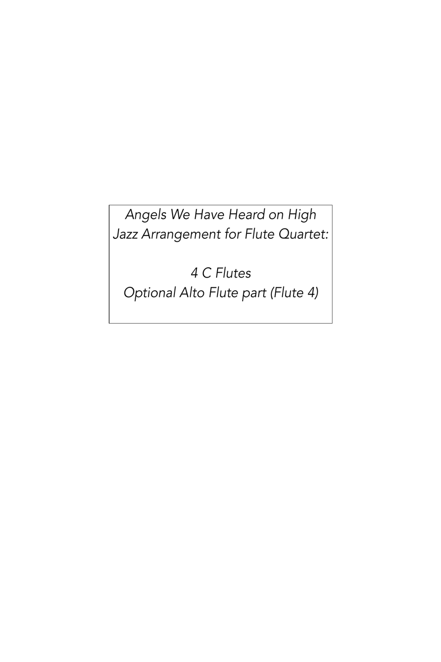 Jazz Carols Collection for Flute Quartet - Set One Flute Quartet scores gallery preview page 3