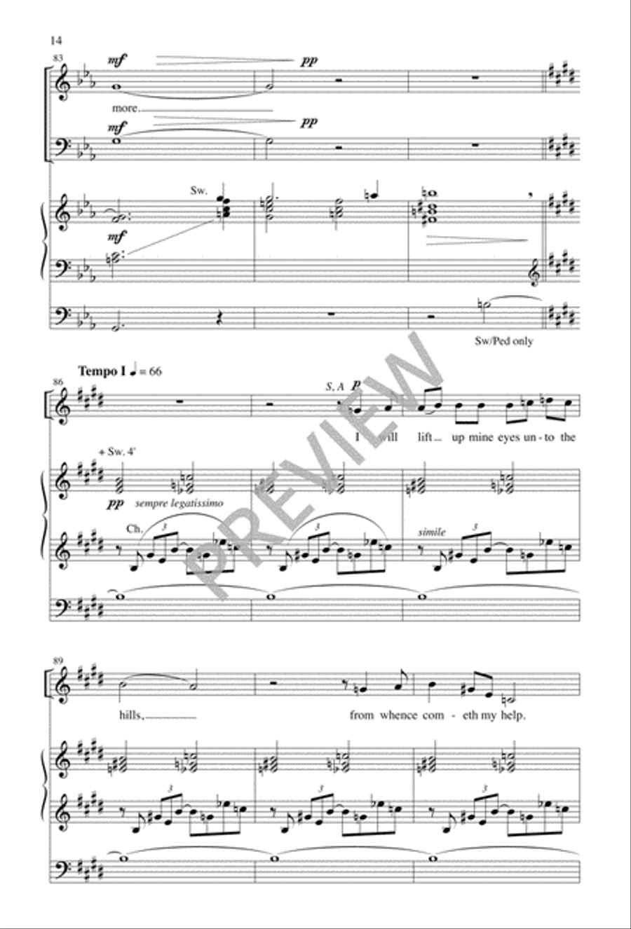 My Help Cometh from the Lord 4-Part scores gallery preview page 15