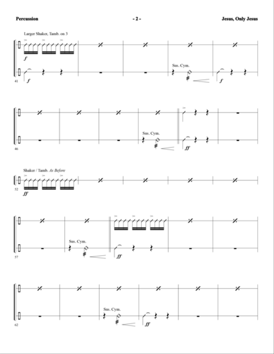 Jesus, Only Jesus - Percussion Choir scores gallery preview page 2