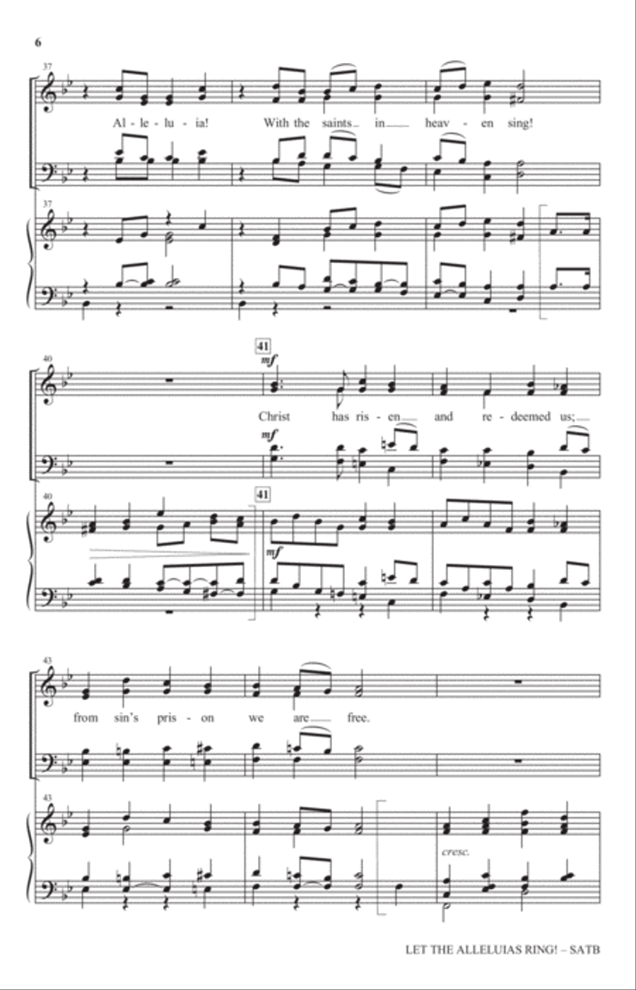 Let The Alleluias Ring! (Introit And Benediction) 4-Part scores gallery preview page 5
