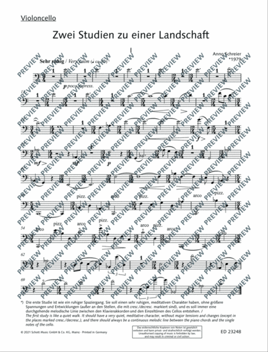 Zwei Studien zu einer Landschaft Piano Accompaniment scores gallery preview page 17