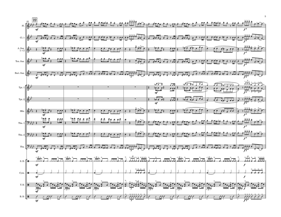 Sad But True Marching Band scores gallery preview page 5