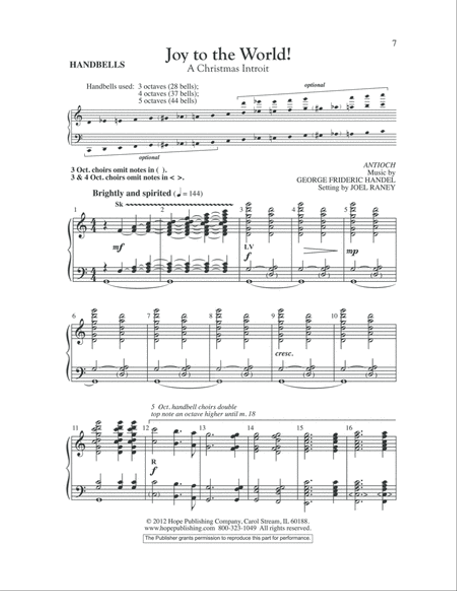 Joy to the World (A Christmas Introit) 4-Part scores gallery preview page 7