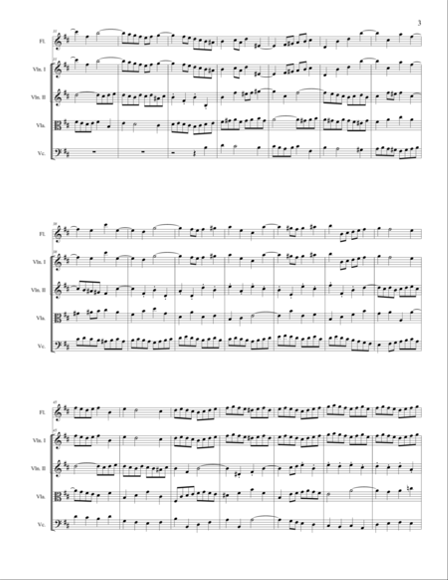Orchestral Suite No 2 in B Minor, BWV 1067 String Orchestra scores gallery preview page 4
