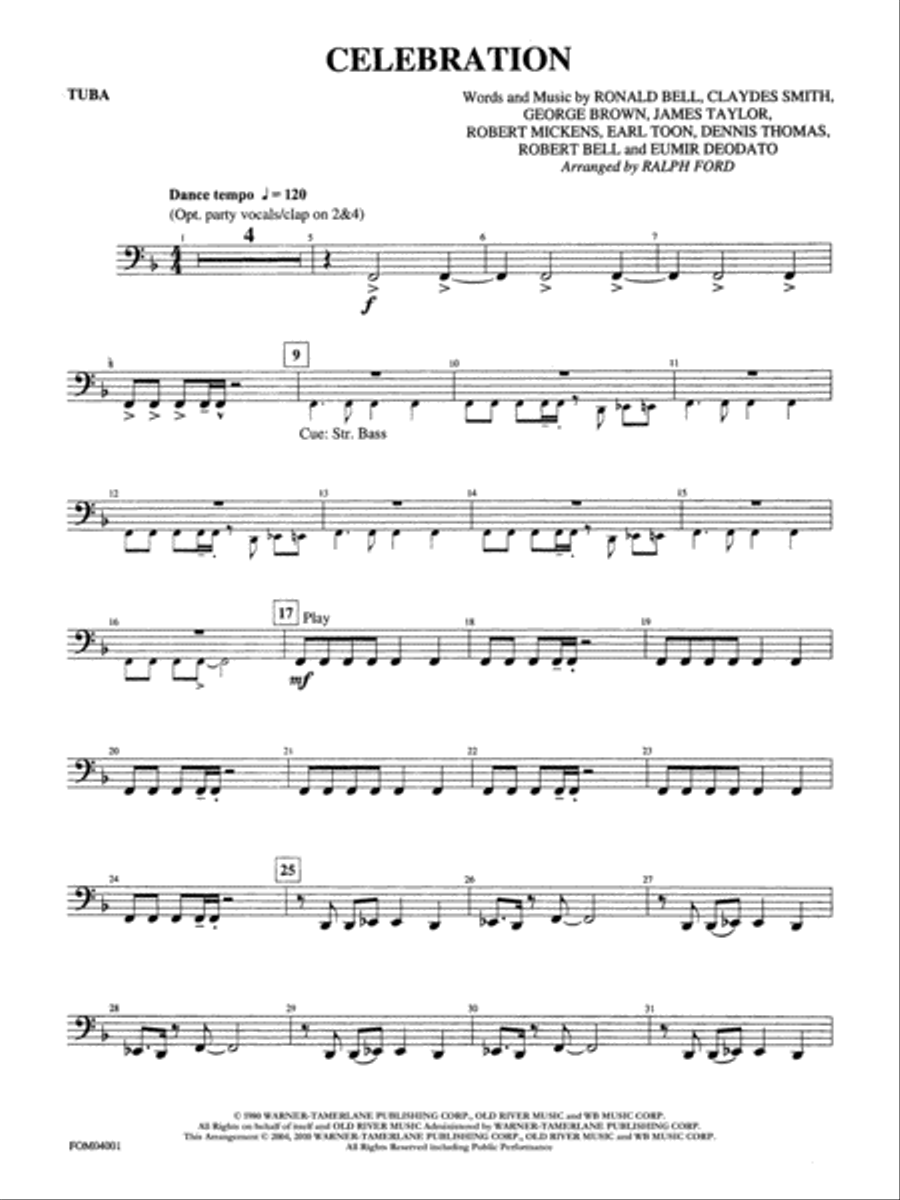 Celebration: Tuba Full Orchestra scores gallery preview page 1