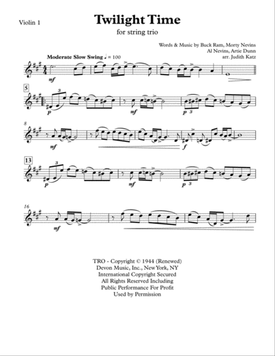 Twilight Time String Trio scores gallery preview page 5