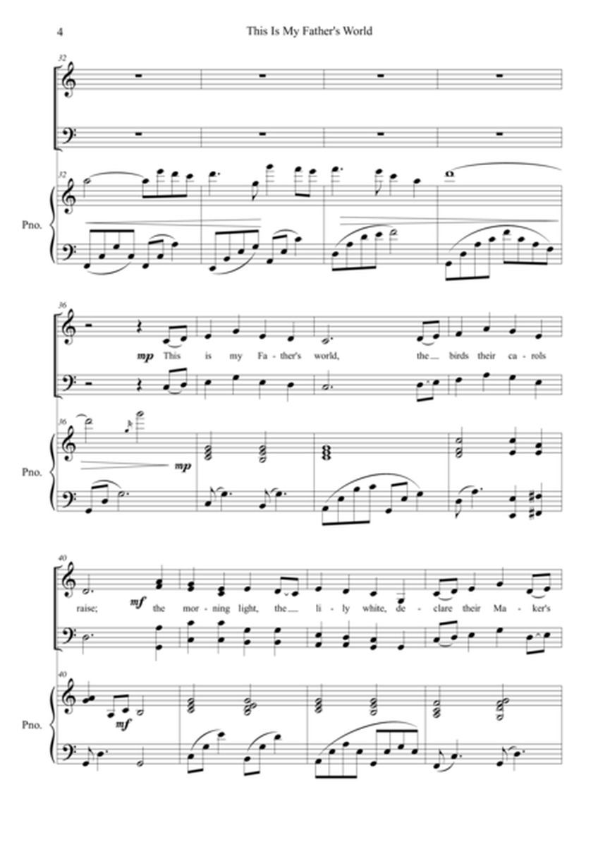 This Is My Father's World for SATB Choir with Piano Accompaniment image number null