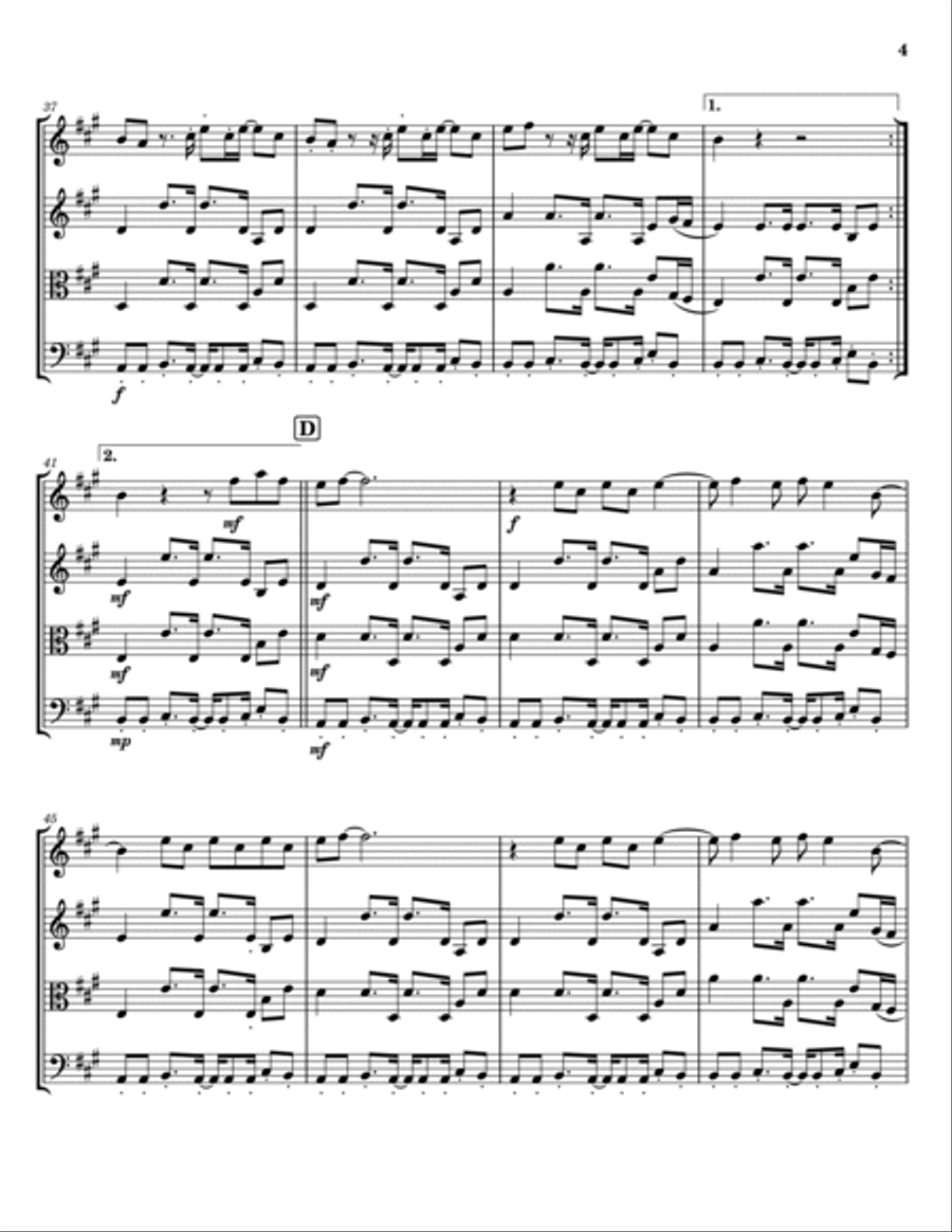 Cold Cold Man String Trio scores gallery preview page 4