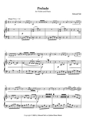 Prelude for Violin and Piano (Op. 3) – Score