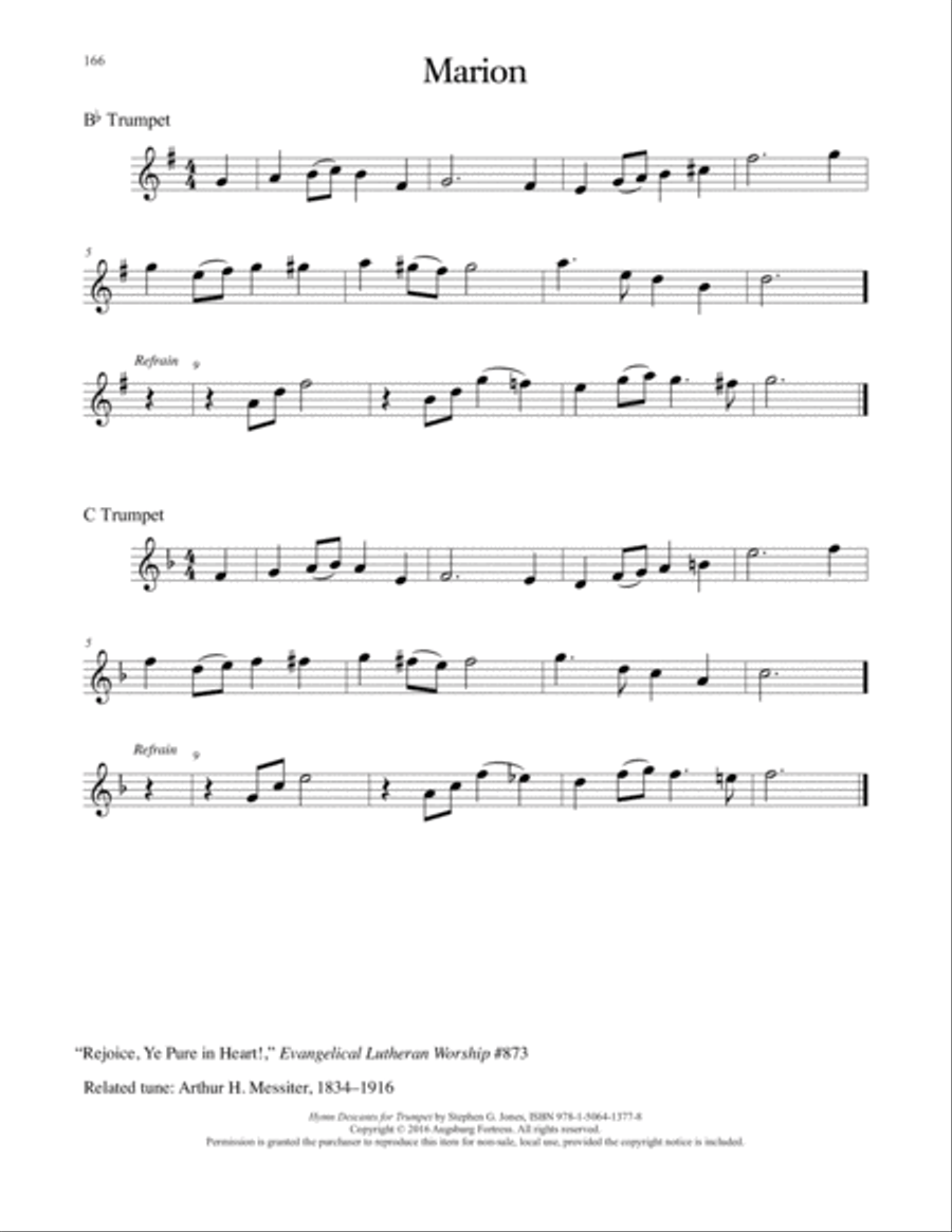 Hymn Descants for Trumpet C Trumpet scores gallery preview page 167