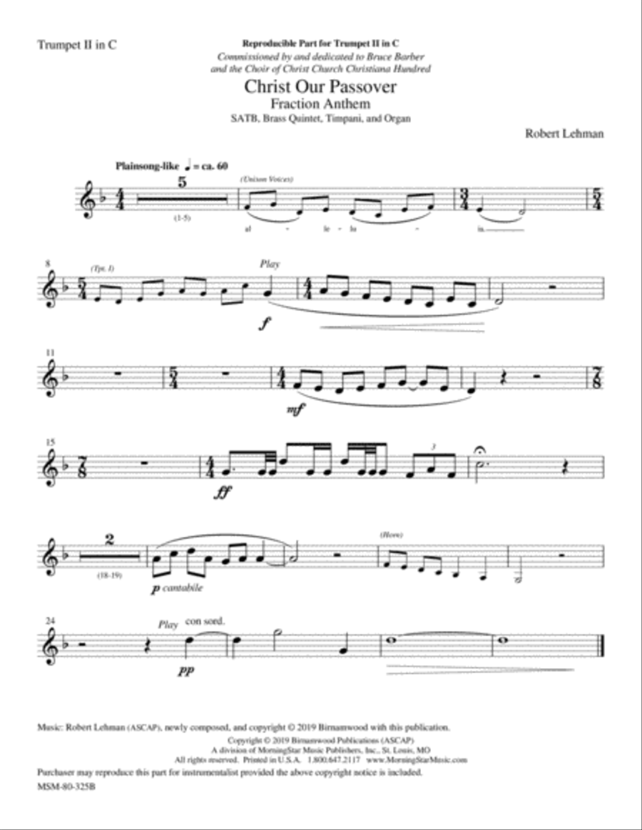 Christ Our Passover: Fraction Anthem Choir scores gallery preview page 3