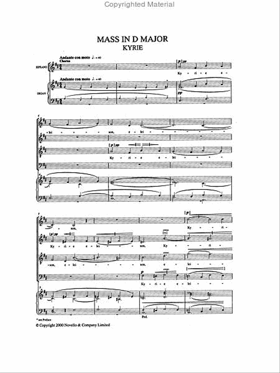 Mass in D Major, Op. 86 (Mse D dur) 4-Part scores gallery preview page 2
