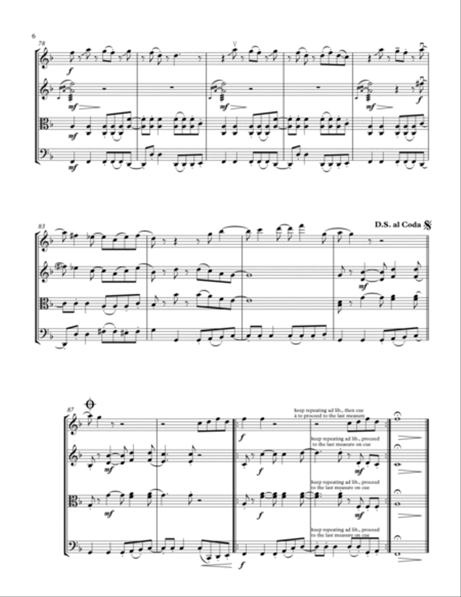 My Sweet Lord String Quartet scores gallery preview page 6