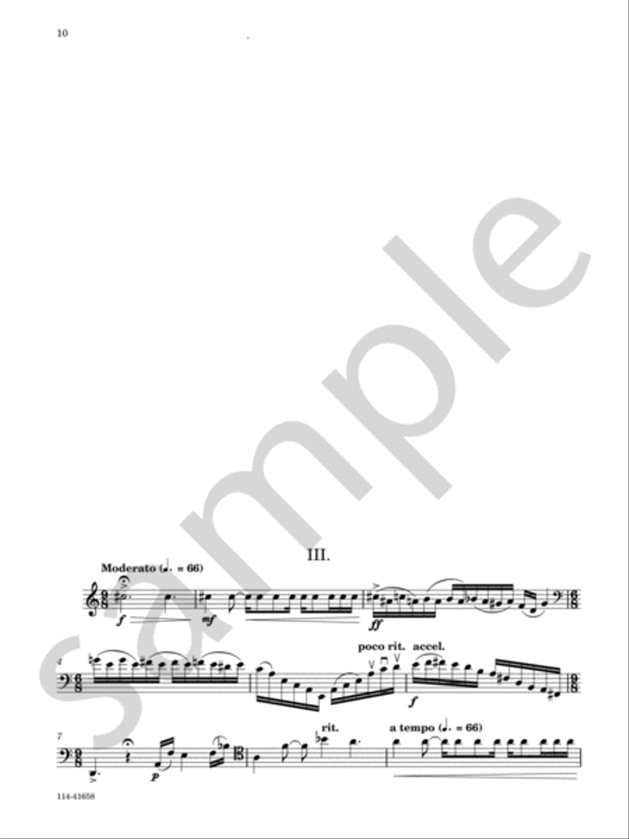Sonata For Solo Cello Chamber Music scores gallery preview page 8