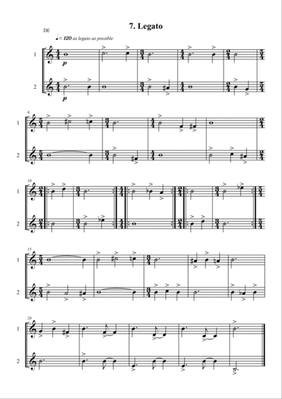 20 Contemporary Solos, Duos and Ensembles for Oboe Woodwind Duet scores gallery preview page 5