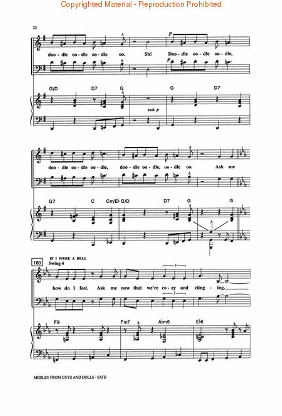 Guys and Dolls (Medley) 4-Part scores gallery preview page 3
