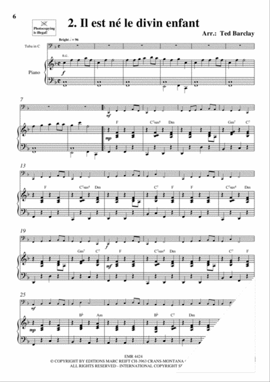 10 Easy Christmas Solos Tuba scores gallery preview page 4