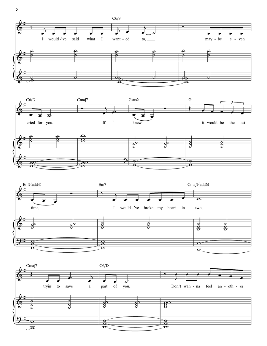 I'll Never Love Again (from A Star Is Born) Voice scores gallery preview page 2