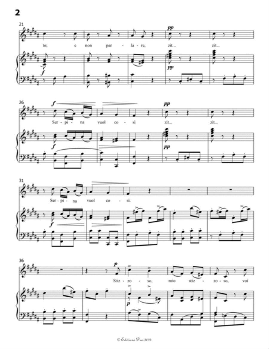 Stizzoso,mio stizzoso,by Pergolesi,in B Major Voice scores gallery preview page 4