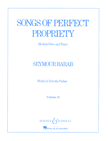 Songs of Perfect Propriety - Volume II