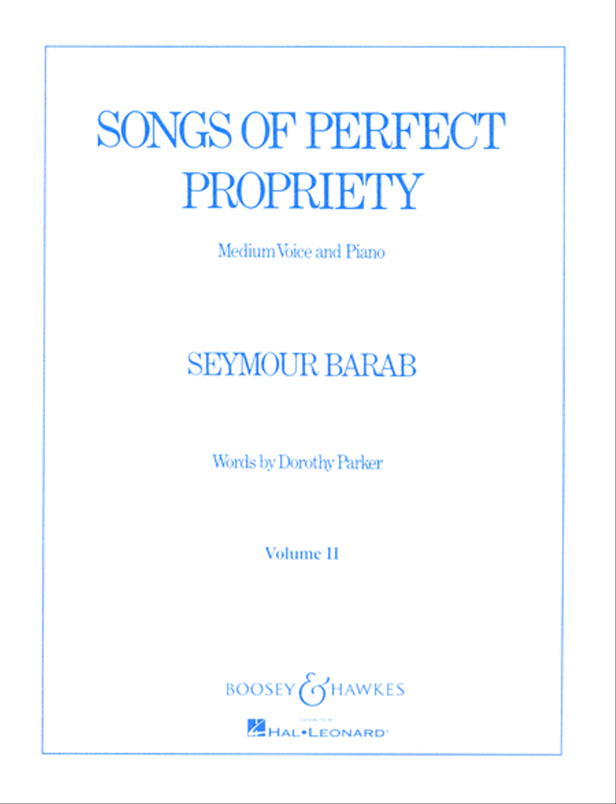 Songs of Perfect Propriety - Volume II