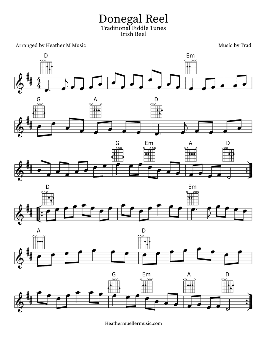 Donegal Reel Violin Solo scores gallery preview page 3