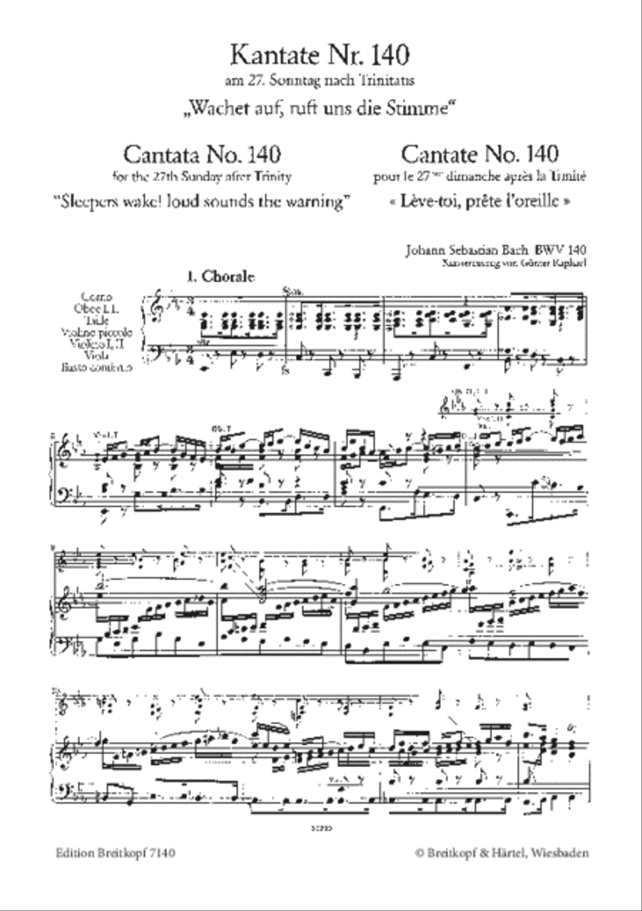 Cantata BWV 140 “Sleepers wake! loud sounds the warning” STB scores gallery preview page 2