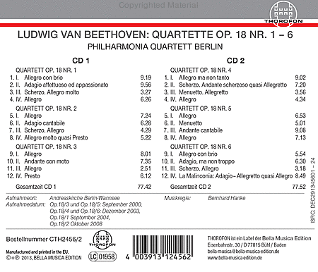 Quartette Op. 18 Nr. 16