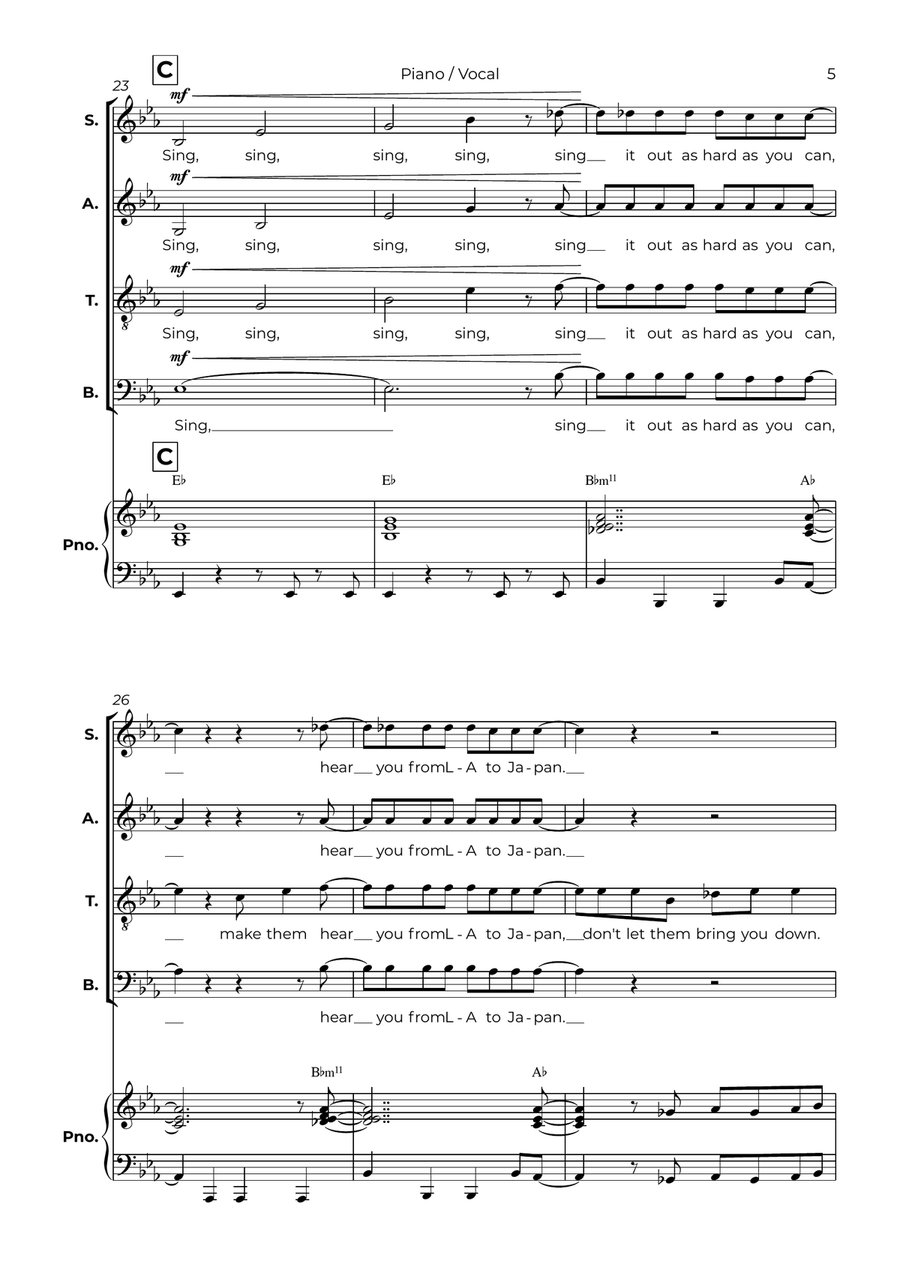 Sing 4-Part scores gallery preview page 5