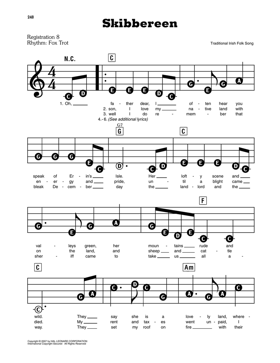 Skibbereen Electronic Keyboard scores gallery preview page 1