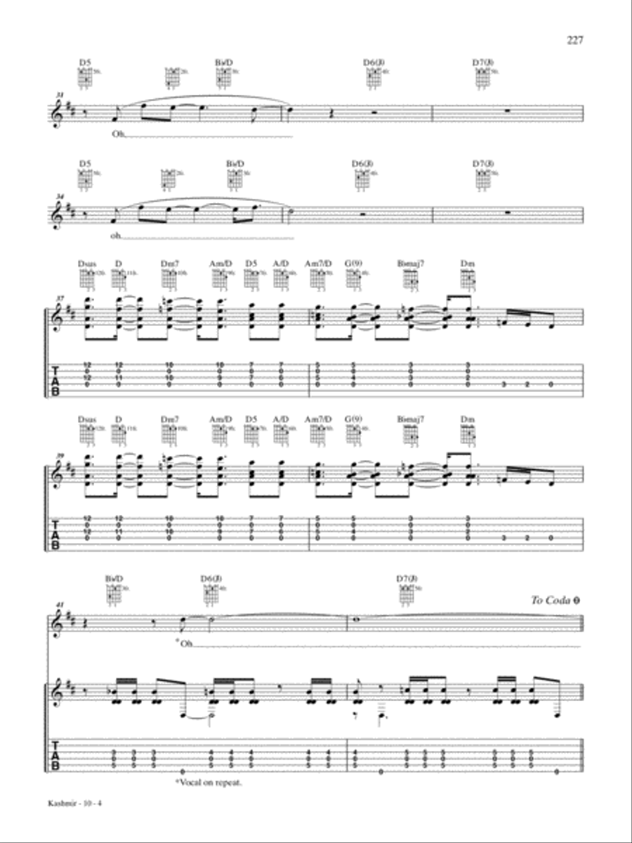 Kashmir Kashmir Guitar Tablature scores gallery preview page 4