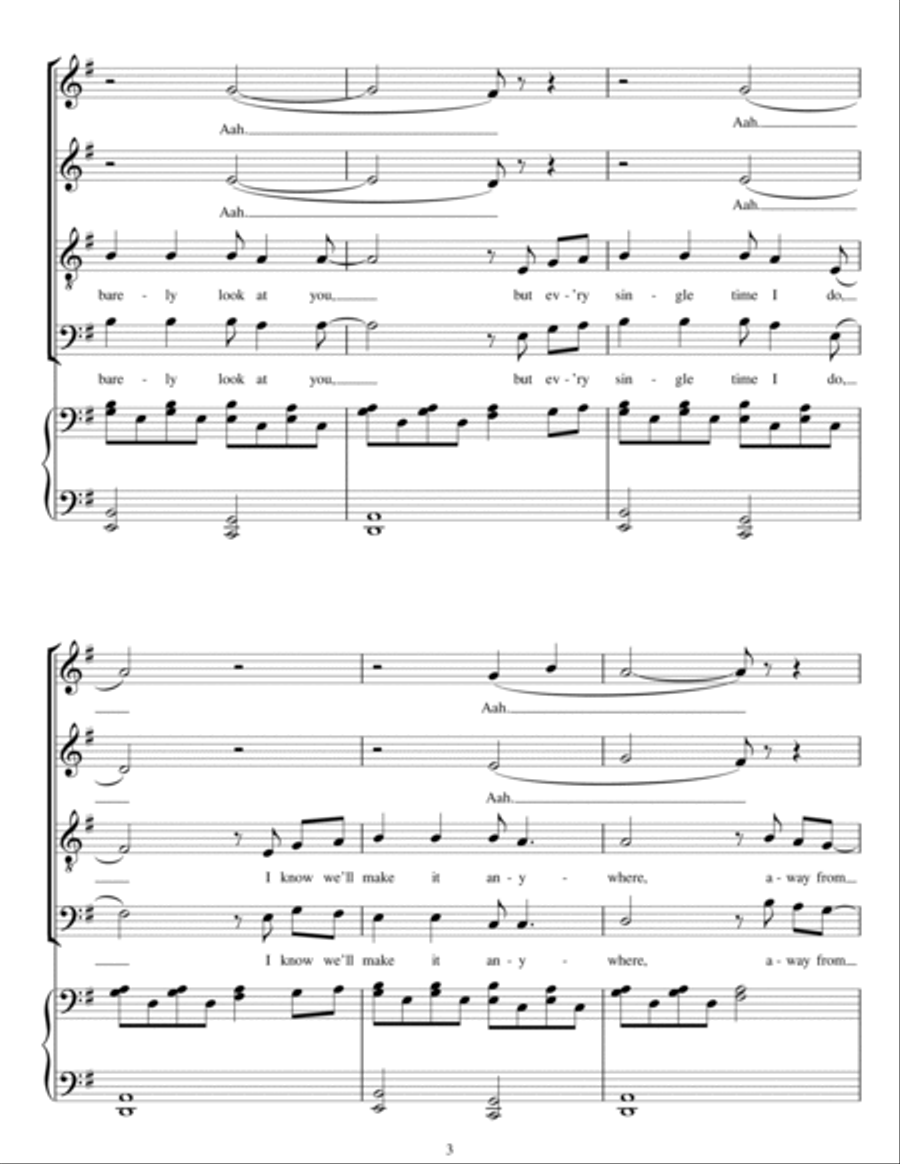 Run (arr. Jeremy Birchall) 4-Part scores gallery preview page 3